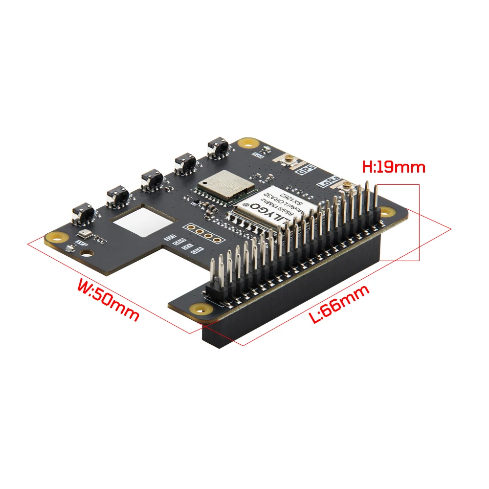 LILYGO® Accessories LoRa-Shield for T-ETH-ELite with GPS, LR1121, SX1262, SX1276, SX1280, Supports 433Mhz, 868Mhz, 915Mhz, 2.4G