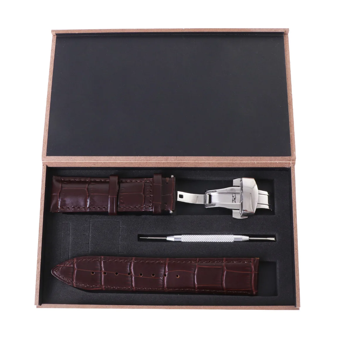 

Cowhide Watchstrap Dark Brown Durable Replacement Band Comfortable Ergonomic Smooth Texture Suitable Gift for Family Boyfriend