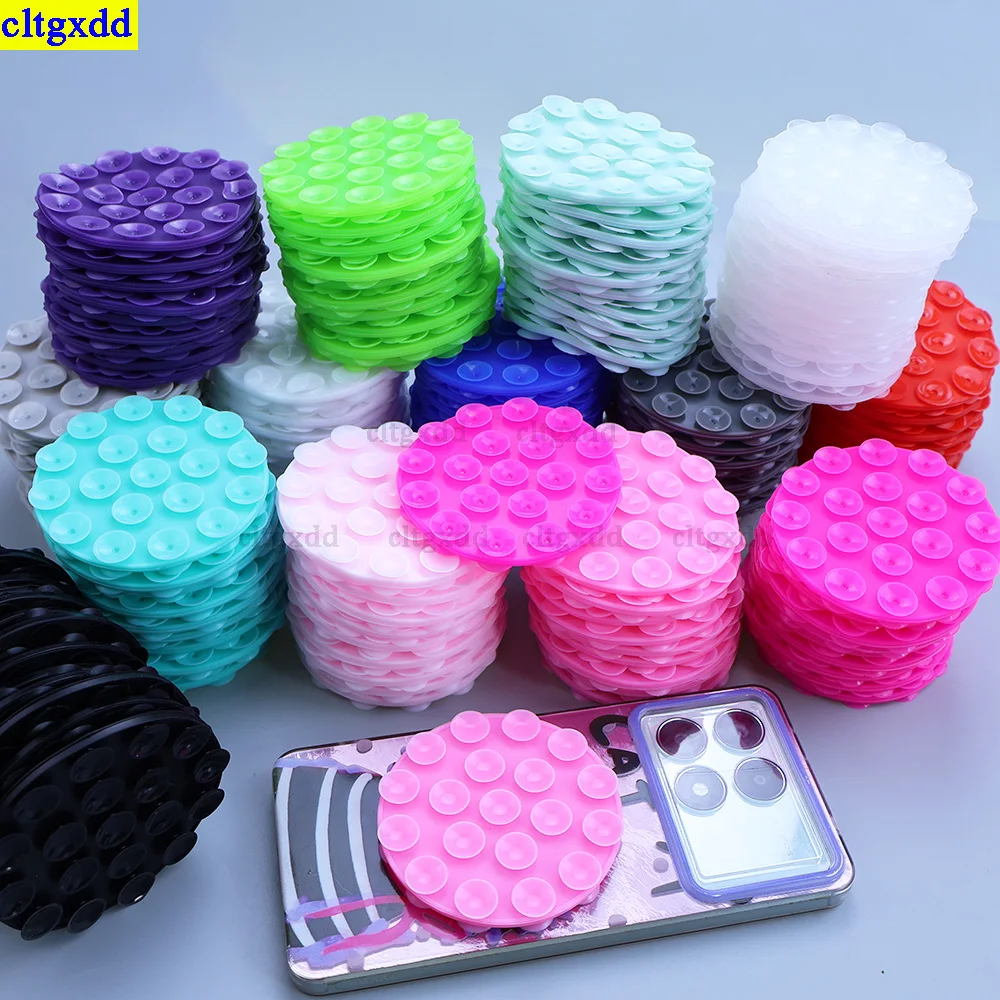 

cltgxdd 1piece circular double-sided silicone suction cup new durable 19 particle suction cup multifunctional phone holder