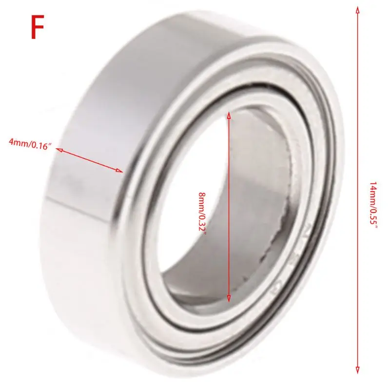 Stainless Steel Hybrid Ceramic Ball Bearing Fishing Sealed Bearings Stainless Steel Reel Accessory 6 Size for Daiwa R66E