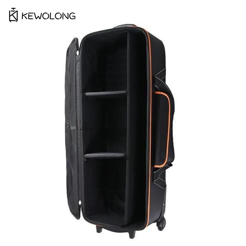 Large Capacity Rolling Camera Bag for Photographers Trolley Case with Flash Light and Lens Compartment Studio Equipment
