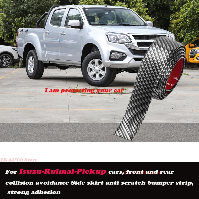 

Strong adhesive bumper strip, front and rear lip side skirts, collision and scratch resistant, suitable For Isuzu Ruimai Pickup