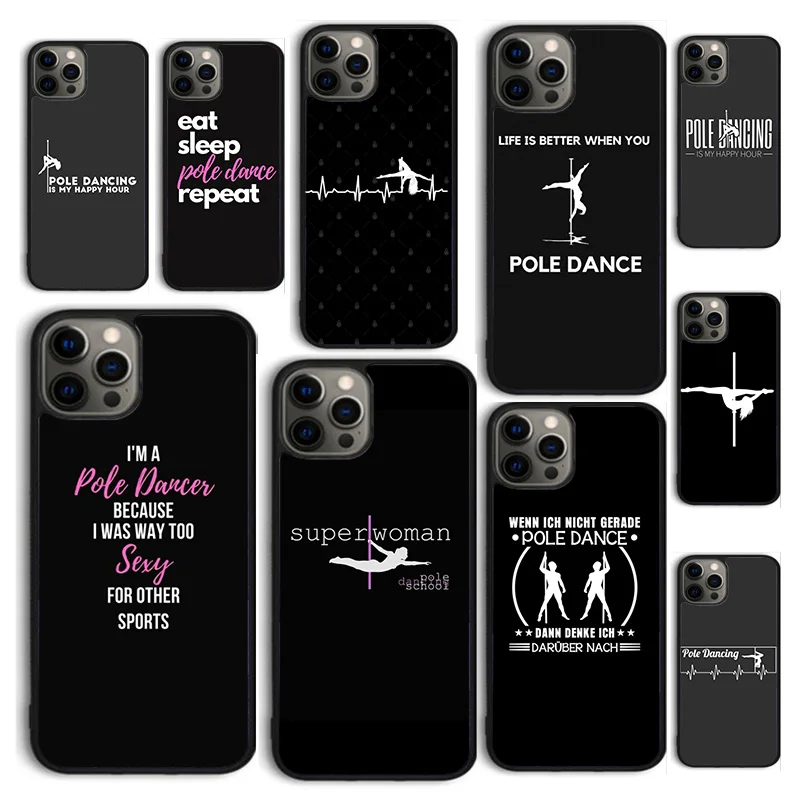 Autumu Pole dance dancing Fitness Phone Case Cover for iPhone 16 15 12 mini 11 13 14 Pro Max SE2020 Apple 6 7 8 Plus Coque