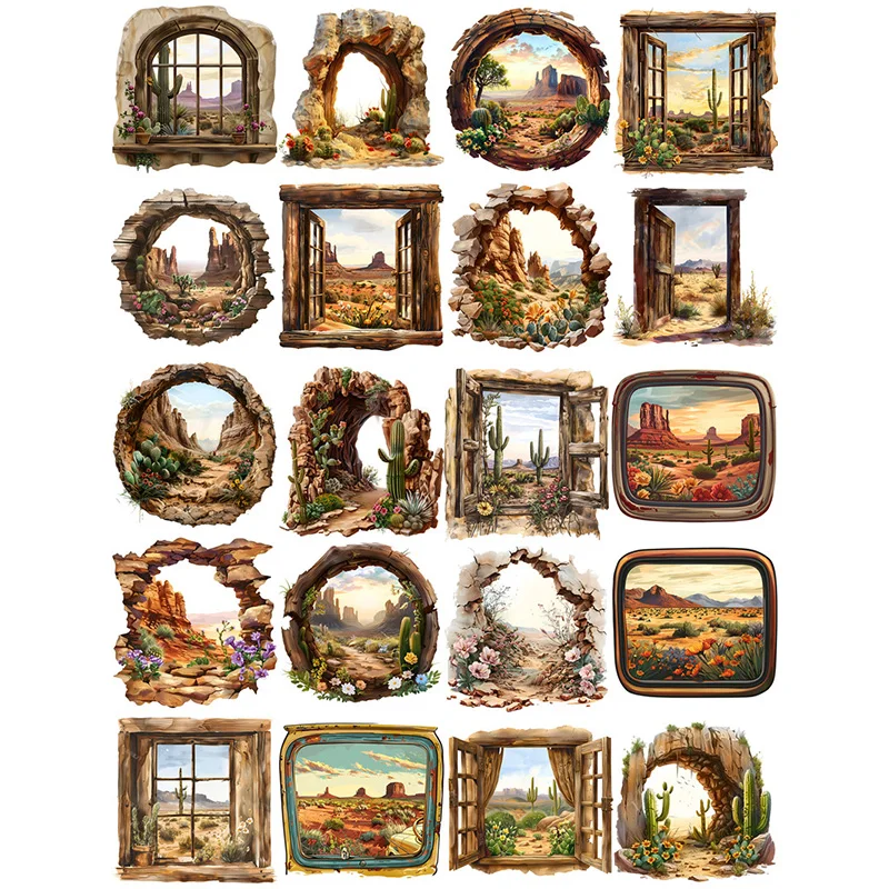 Western Window Oasis Stickers Crafts And Scrapbooking stickers kids toys book Decorative sticker DIY Stationery
