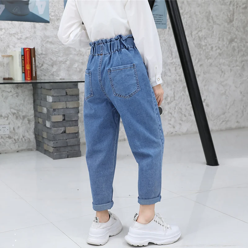 Girls Jeans With Button Kids Jeans For Girls High Waisted Jeans Children Casual Style Pants Children\'s Clothing Spring Autumn