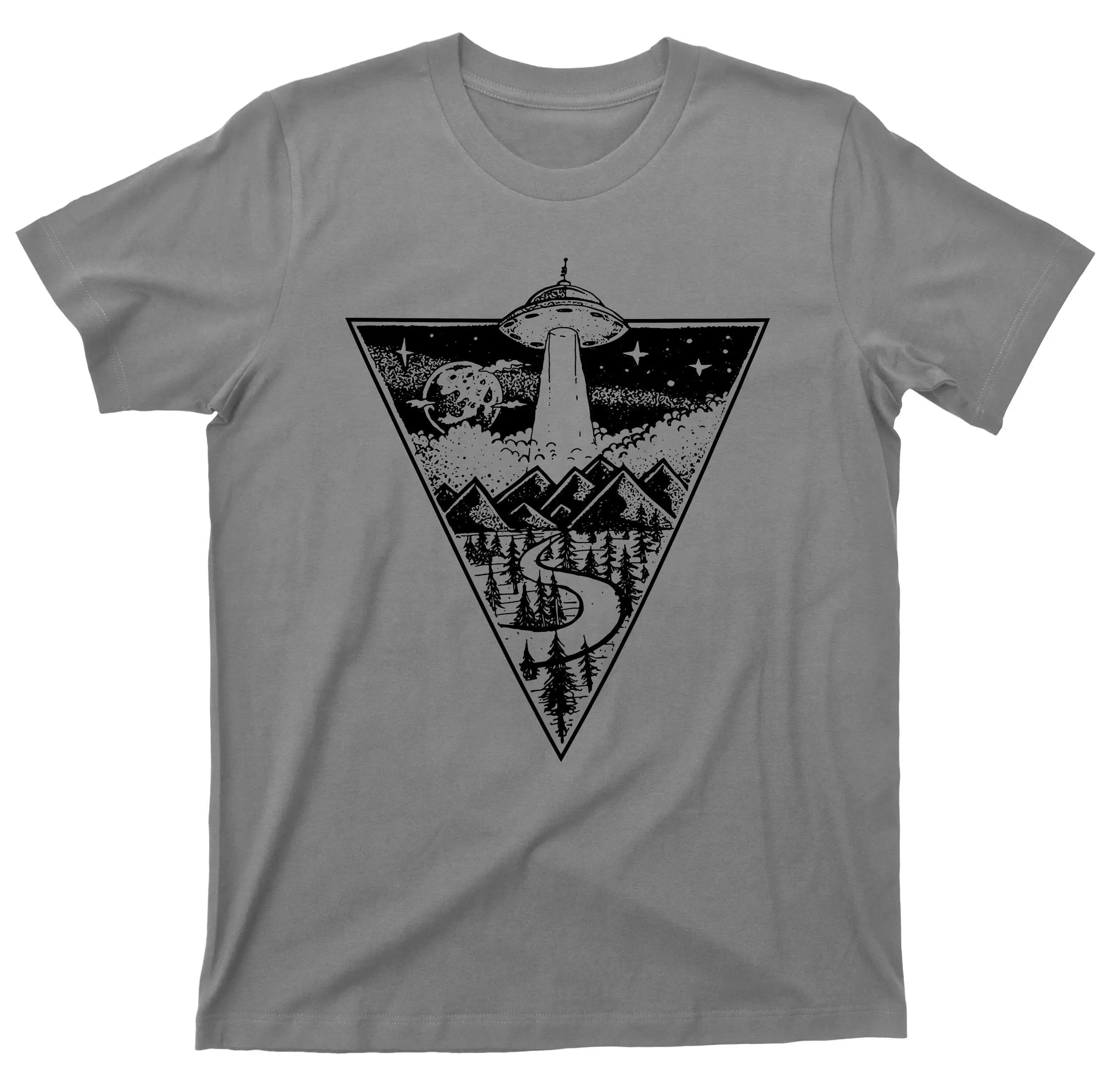 Alien T Shirt Ufo Abduction Upside Down Triangle