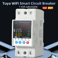 2P 63A 110V 220V Tuya Wifi Smart Switch Kwh Metering Circuit Breaker Timer with Voltage Current and Leakage Protection ZS7-WIFI