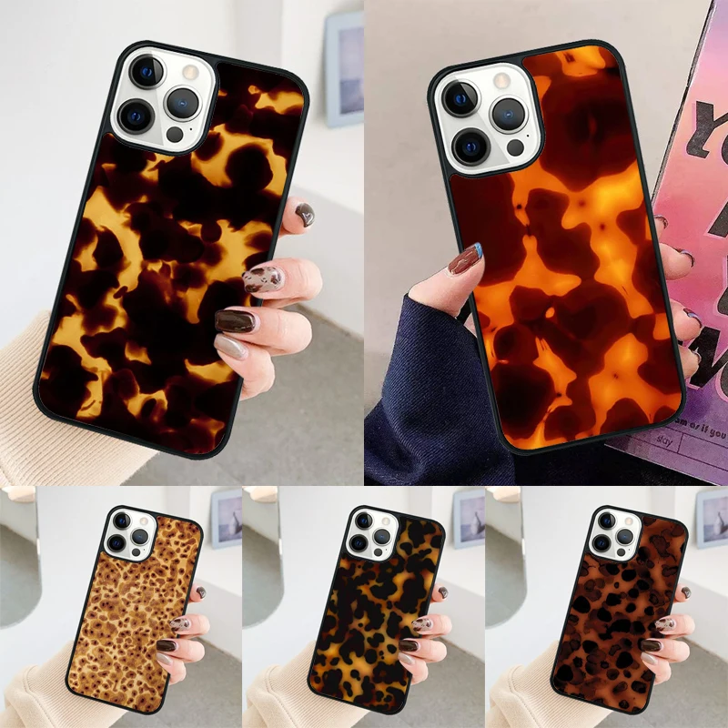 Tortoise Shell Pattern phone case Cover For iPhone 14 15 16 Pro Max SE 2020 coque For apple 11 12 13 Pro Max Mini 7 8 Plus