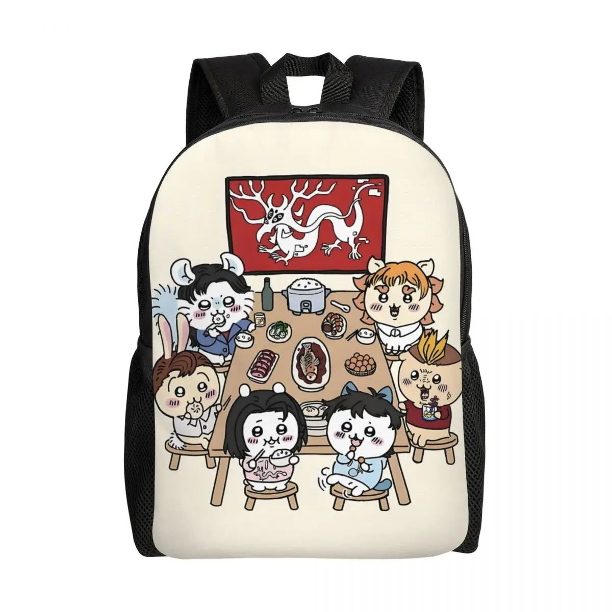 

Рюкзак с 3D принтом в стиле аниме Chiikawas на Новый год, ужин, колледж, школьные дорожные сумки, женские и мужские сумки для книг, подходит для 15-дюймового ноутбука