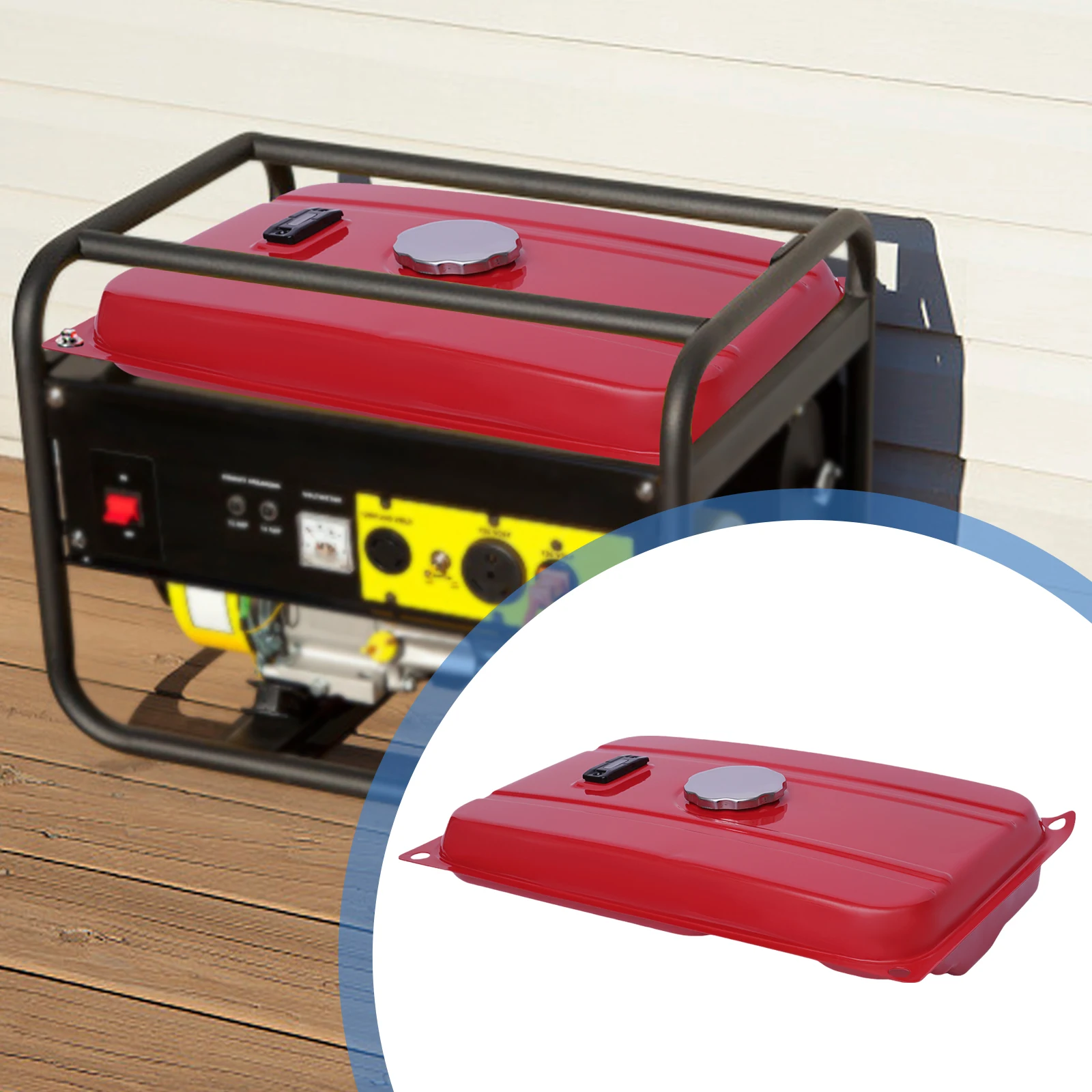 

5 Gallon Universal Generator Gas Fuel Tank 3.07in Fuel Inlet 15L/4Gal Generator with Chrome Gas Cap&Filter Filter Compatible