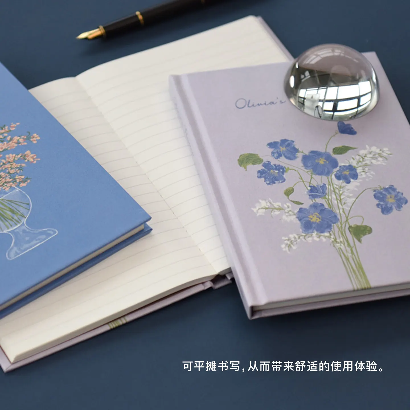 Korean Monolike Olivia's Flowers Series B6 Hardcover Lined Notebook Diary Stationery