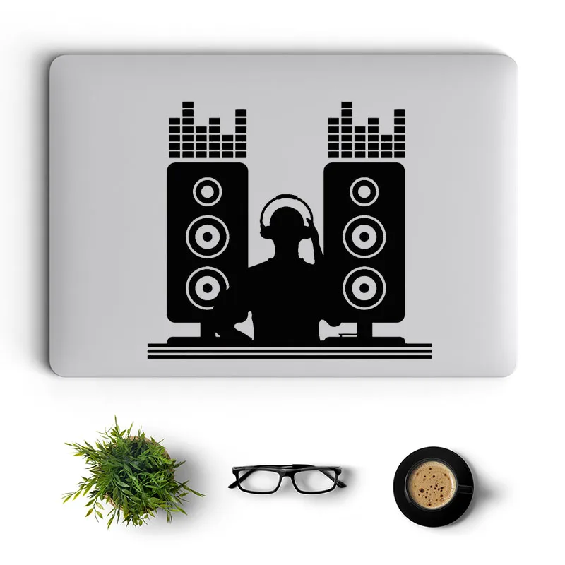 DJ Turntable Console Vinyl Laptop Decal for MacBook Air Retina Pro 16