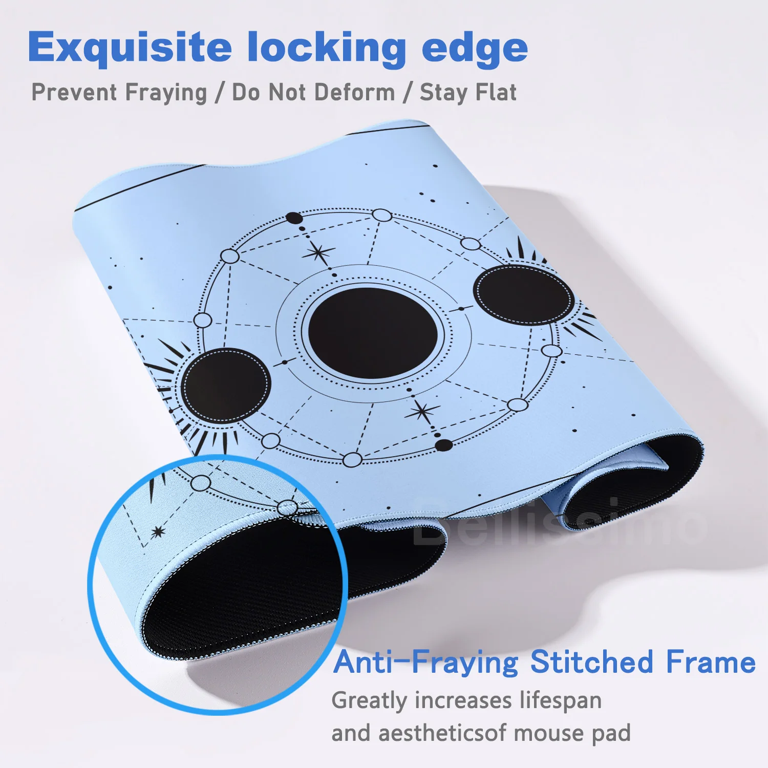 XXL التدرج التارو ماوس الوسادة الكمبيوتر كبير لوحة ماوس للألعاب علم التنجيم أسود أبيض ماوس الجمالية السماوية القمر مراحل Deskmat HD