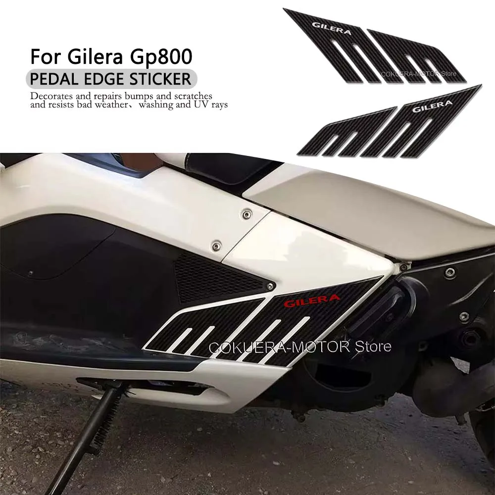 

For Gilera Gp800 Motorcycle Accessories 3D Epoxy Resin Sticker Waterproof Scratch-Resistant Pedal Edge Protective Sticker