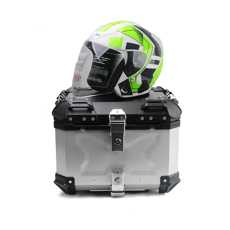 

45L 25L 36L 55L 65L 80L100L luxury waterproof trunk rear alloy box top case Luggage Delivery aluminum motorcycle tail boxes