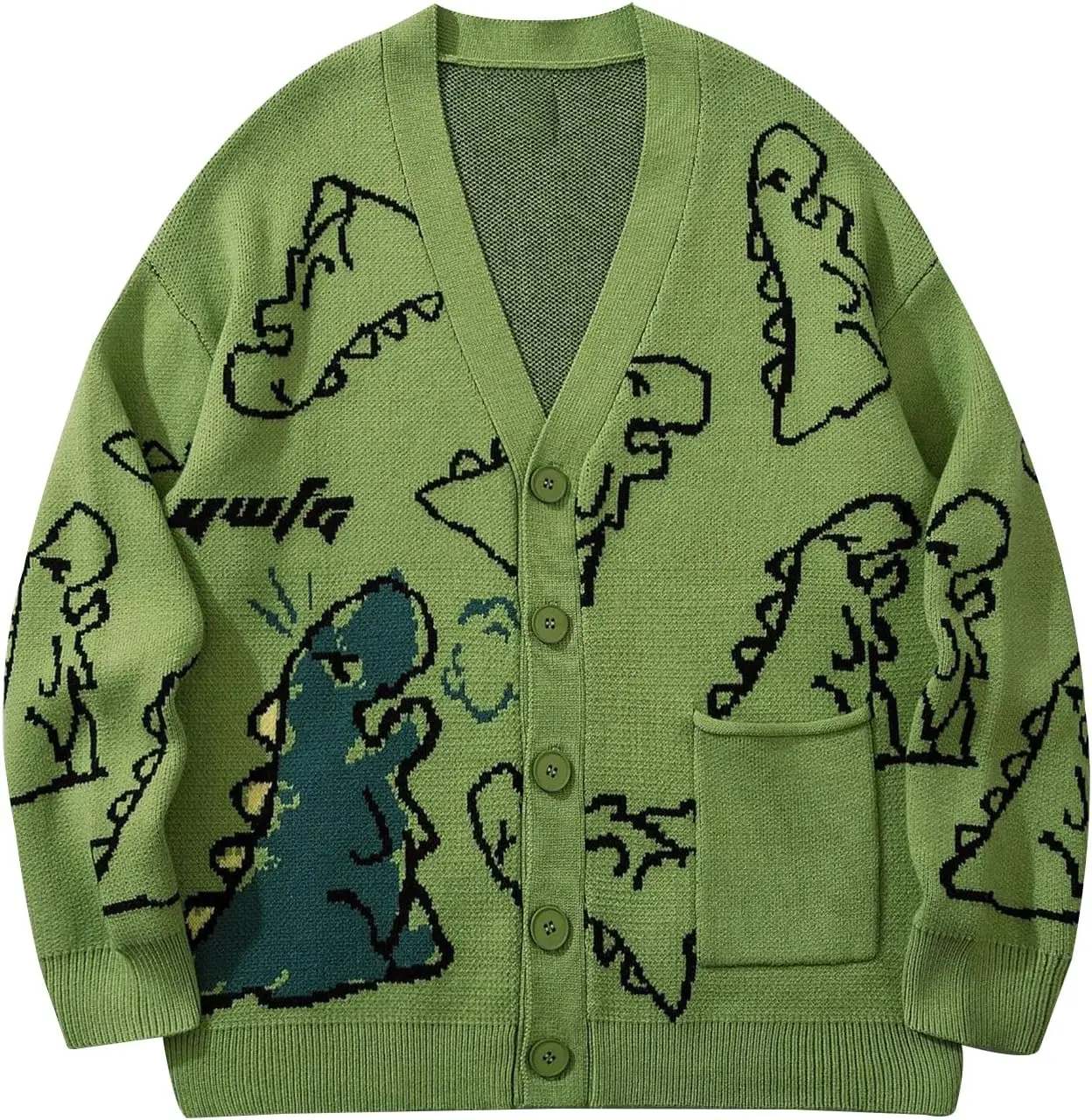 

Hawlife Dinosaur Sweater Cartoon Kawaii Knit Pullover Sweater 003