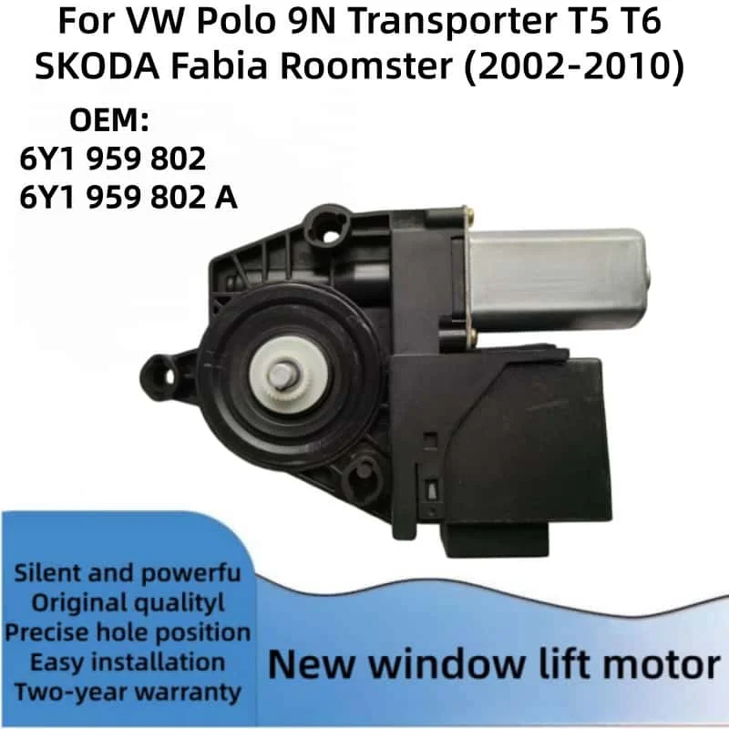 Nieuwe raammotor voor VW T5 Polo 9N Skoda Fabia Roomster Transporter T5 OE 6Y2959802 6Y2959801 6Y1959801 Linksvoor Rechtsvoor