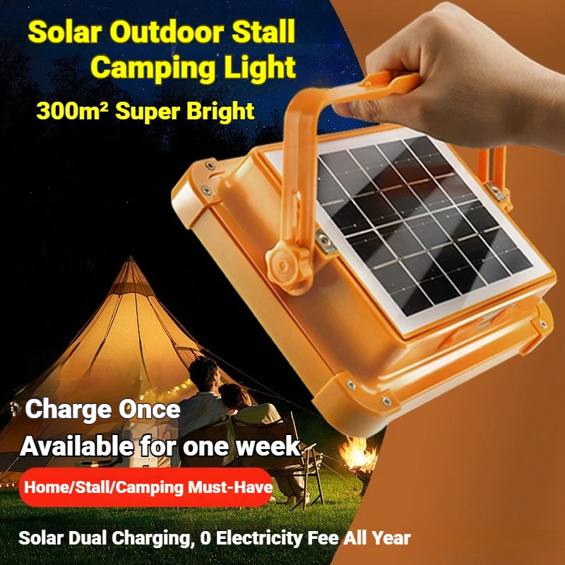 

Наружное освещение на солнечной энергии для кемпинга, фонари для ночного рынка, бытовые супер яркие светодиодные аварийные фонари с отключением питания, зарядка через USB