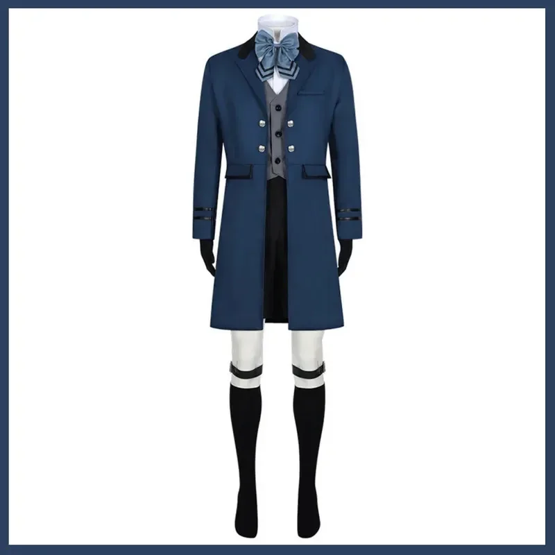 FC6Аниме Черный дворецкий Kuroshitsuji - Изумрудная ведьма Ciel Phantomhive Smile Косплей Костюм Парик Пальто Рубашка Униформа Мужчина Carniv@FC8!