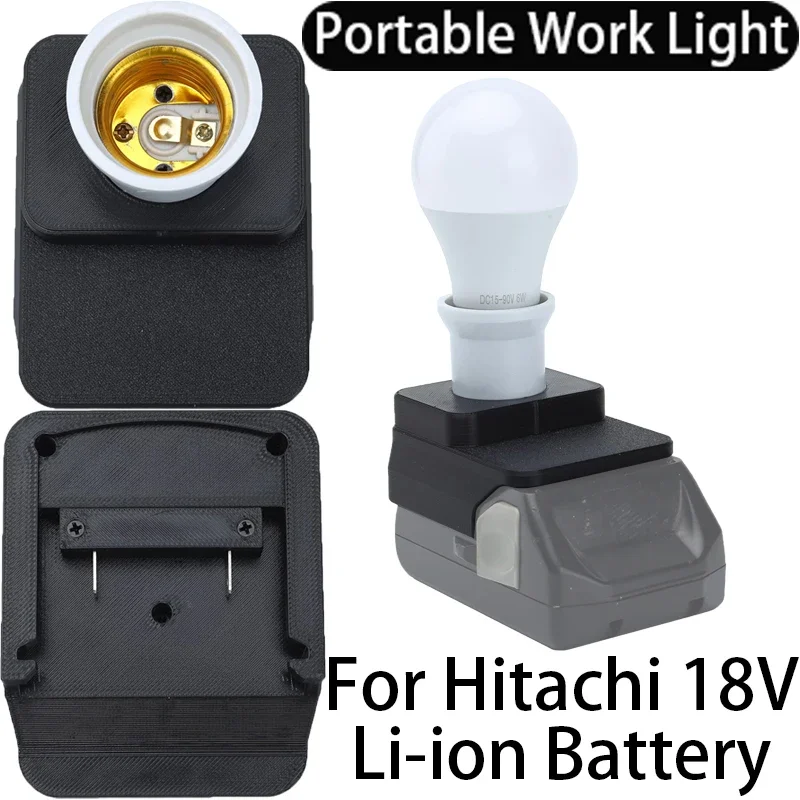 

Portable E27 Socket LED Light Bulb for Hitachi 18V Li-ion Battery 5W LED Work Light E27 Bulb Portable Cordless Work Light