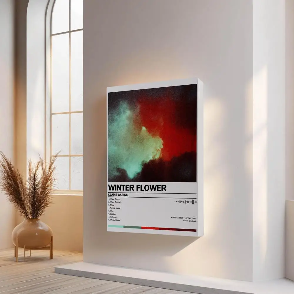 Clams Casino Painting Calligraphy Inner Frame Album Cover Art Coffee House Bar Room Wall Decor