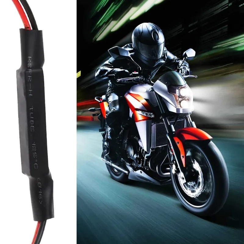 2/4pcs No Flash or Fast Flash Issues 12V Universal Motorcycle Flasher LED Turn Signal Indicator Resistor Adapter Fix New 2025