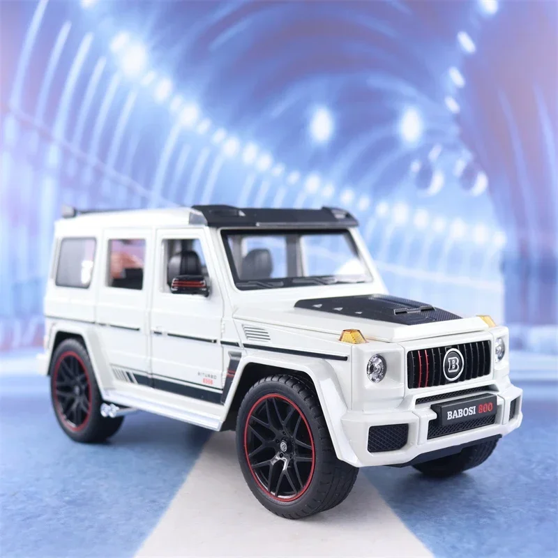 1:18 Mercedes Benz BRABUS G800 Hohe Simulation Diecast Metall Legierung Modell auto Sound Licht Zurückziehen Sammlung Kinder Spielzeug Geschenk A583