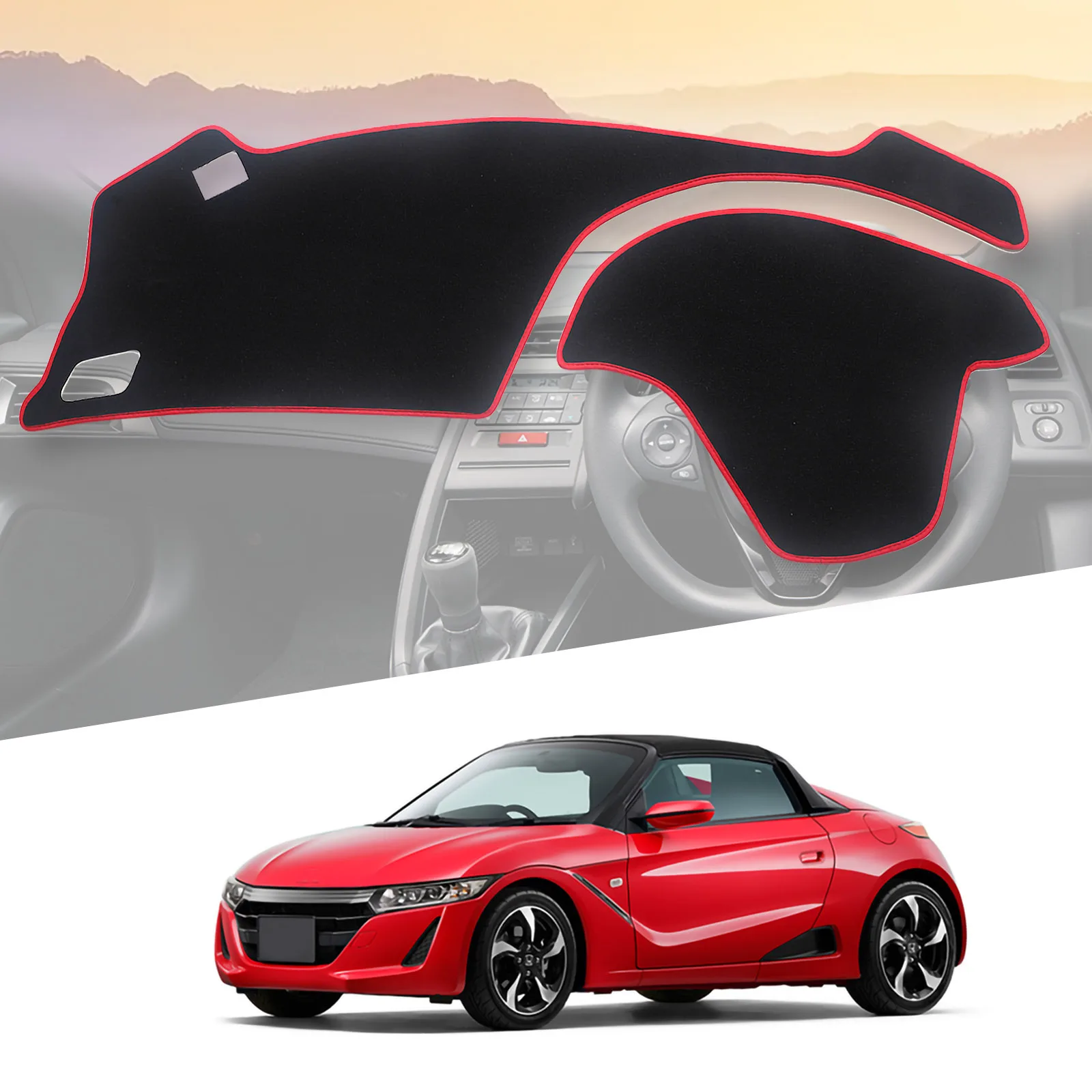 for Honda S660 Car Dashboard Mat Accessories Anti-Slip Dashmat Dash Mat Sunshade Protective Pad Carpet