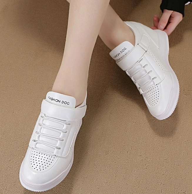 Autumn High Top Wedge Platform Sneakers Women Casual Shoes Hidden Heels Ladies Sneakers  Women Shoes YYJ151