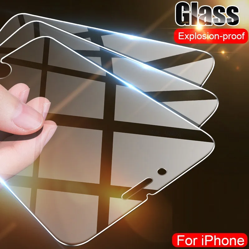 1-5Pcs Full Cover Protective Glass For IPhone 15 11 X XR XS MAX 6 7 8 Plus Screen Protectors On iPhone 13 12 Mini 14 Pro Glass view 4