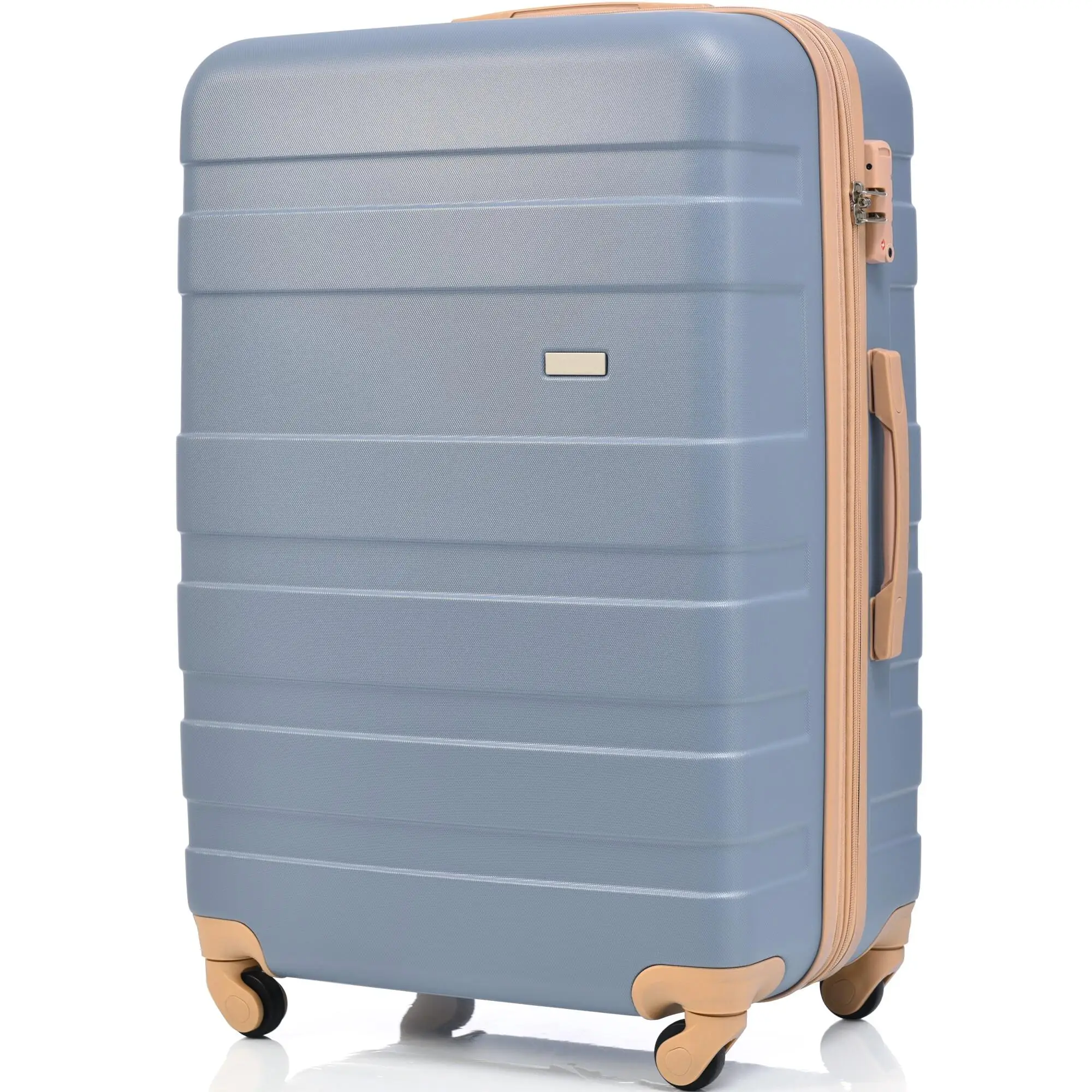 Light Blue 3-Piece Expandable ABS Luggage Set - Durable Hardshell Suitcases with Spinner Wheels & TSA Lock (20''/24''/28'')