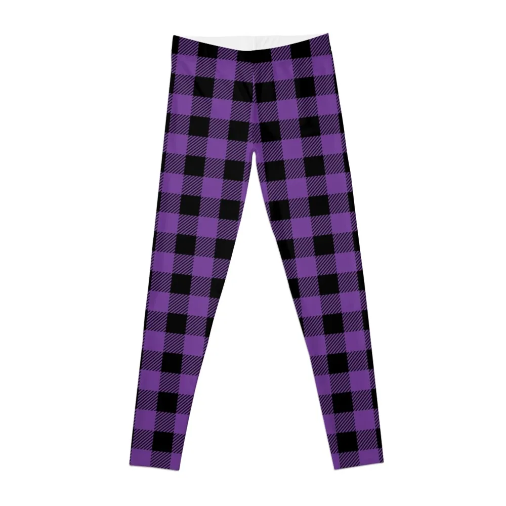 

Plaid (purple/black) Leggings Women's pants push up legging Womens Leggings