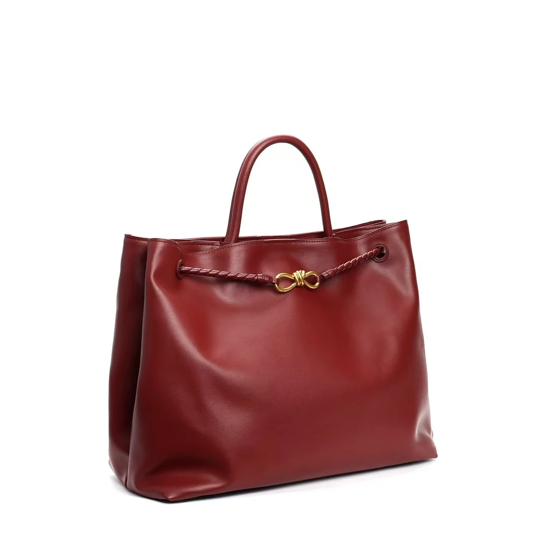 

B-Home Andiamo Large Capaci op Bag Women's Handbag with Knot Soft Handle Tote Bag in Cowhide Leather