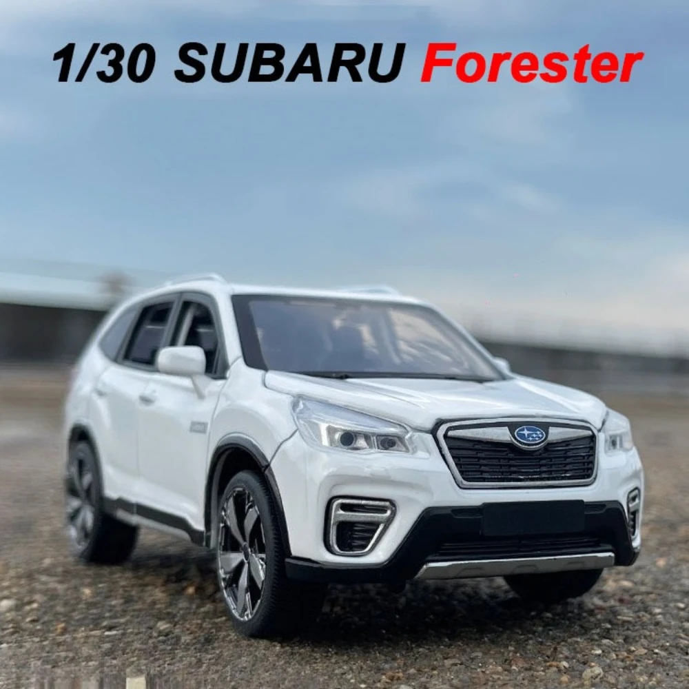 

1/30 SUBARU Forester Модель автомобиля Игрушечный литой под давлением сплав внедорожник Звуковой свет Открытый 6-дверный металлический корпус Резиновая шина Игрушка в подарок для ребенка