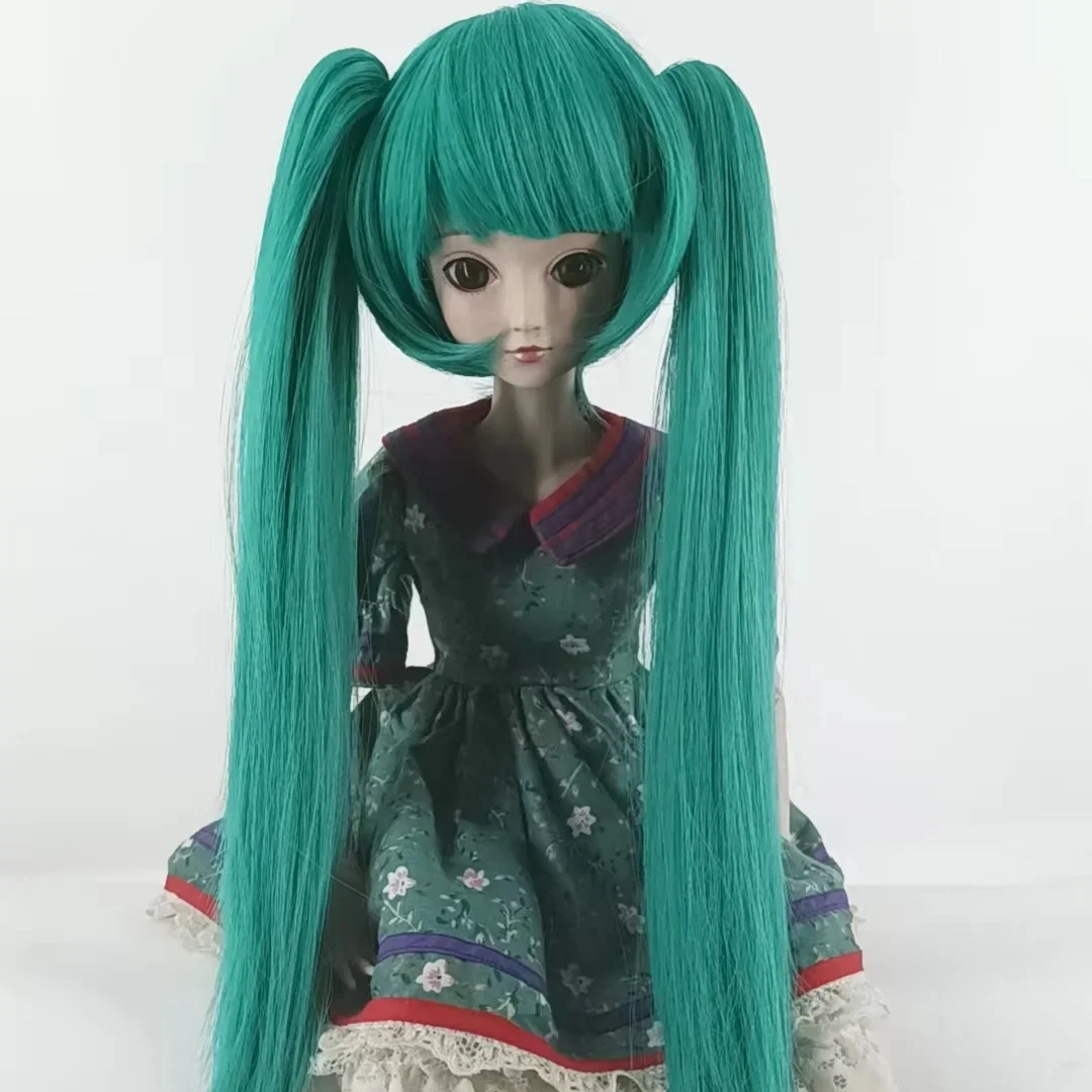 

Кукольный парик для куклы Bjd 60/45/30 см, длинные прямые волосы с двойным хвостиком, игрушки, наряд 1/3 1/4 1/6, аксессуары для кукол, без куклы