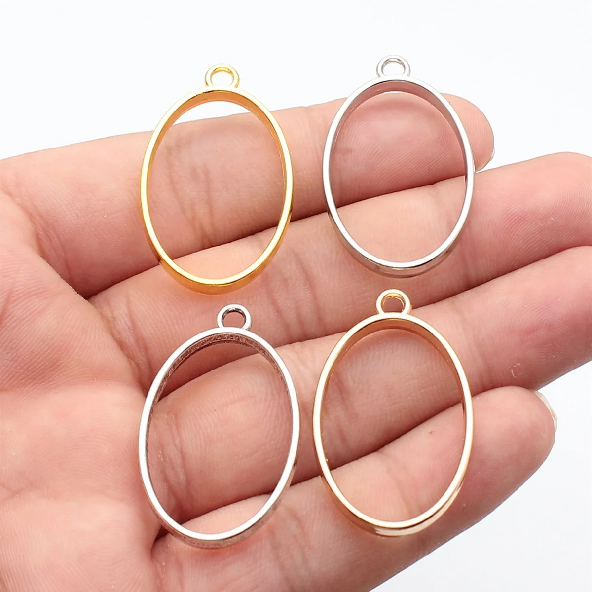 Vintage Round Flower Hollow Epoxy Resin Charms Pendant Bulk For DIY Jewelry Making Bracelet Necklace - view 2