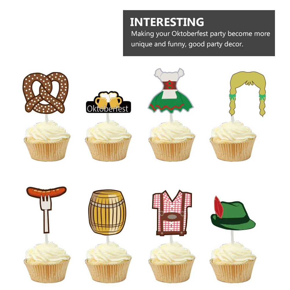 

27Pcs Oktoberfest Decorations Kit Beer Festival Party Banners Balloons Cake Toppers Scene Layout Theme Decor Supplies