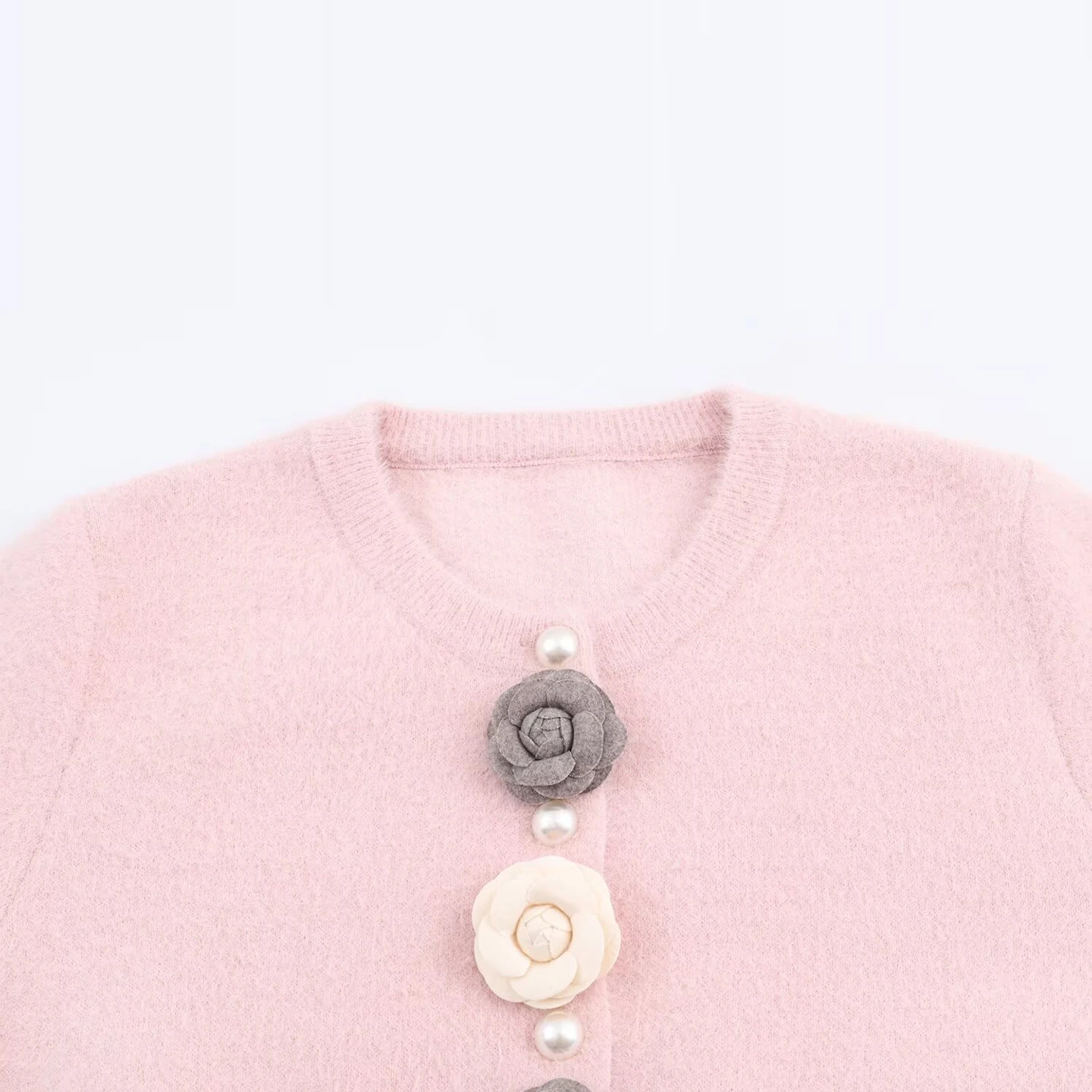 เสื้อคลุมไหมพรมถักลายดอกไม้เรียบง่าย สไตล์มินิมอล ทรงหลวม แขนยาว สำหรับผู้หญิง เหมาะสำหรับใส่ไปทำงาน ฤดูใบไม้ร่วง รุ่นใหม่ล่าสุด