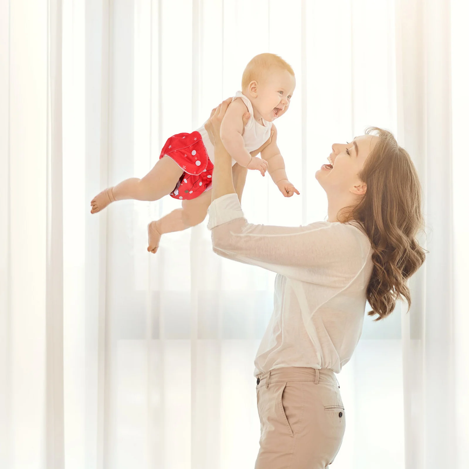 

2 шт. рождественские подгузники для младенцев, водонепроницаемые тренировочные штаны, легко снимаемые, дышащие детские трусы, подгузники, постельная одежда для младенцев