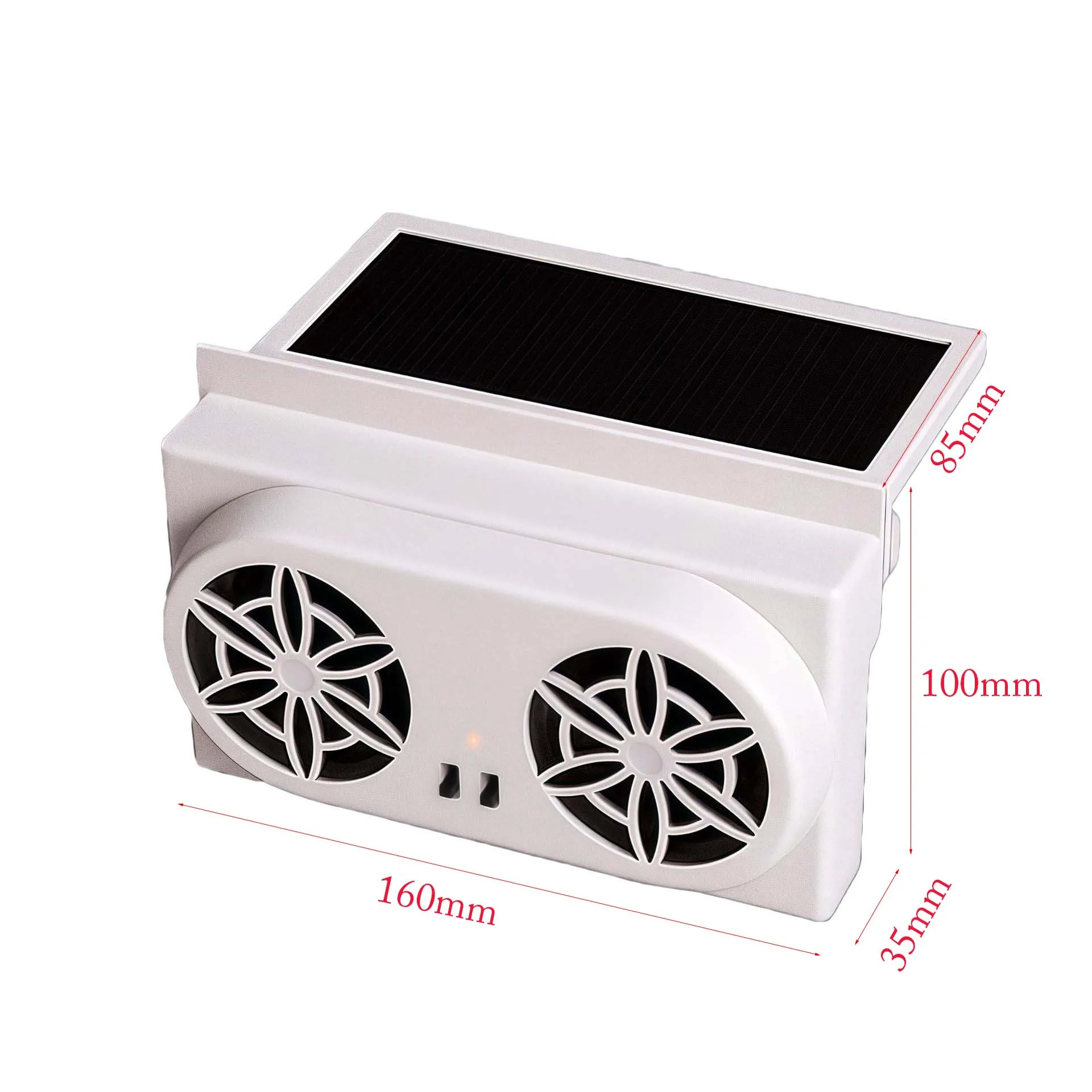 ABS Solar Powered Car For-Exhaust Fan Radiator Ventilator For Vehicle Cabin Cooling Quiet Powerful Ventilation Exhaust-Fan