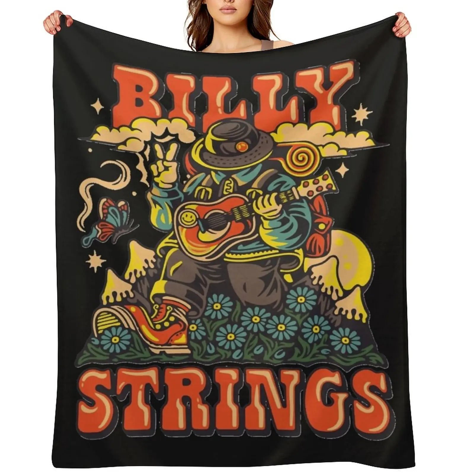 Billy strings fall winter Throw Blanket Cute Plaid Multi-Purpose Sofa bed plaid Blankets