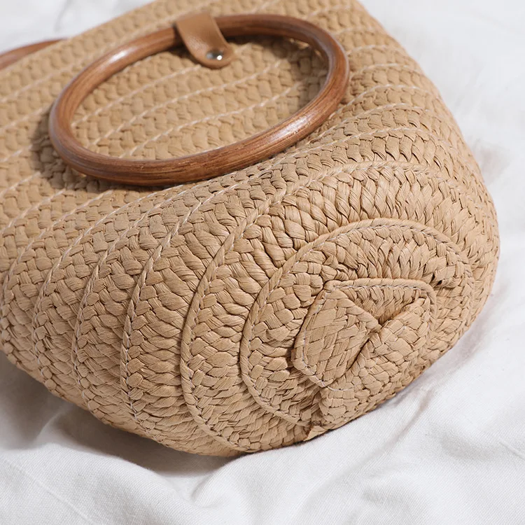 Summer Straw Woven Bag New Fashion Classic Shoulder Bag Beach Vacation Bag Large Capacity Handbag