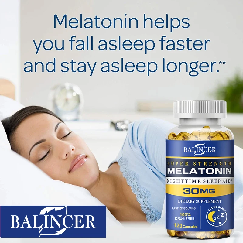 Balincer - Melatonin Sleep Dietary Supplement, Supports Relaxation, Stress, and Healthy Sleep, Non-GMO, Dietary Supplement