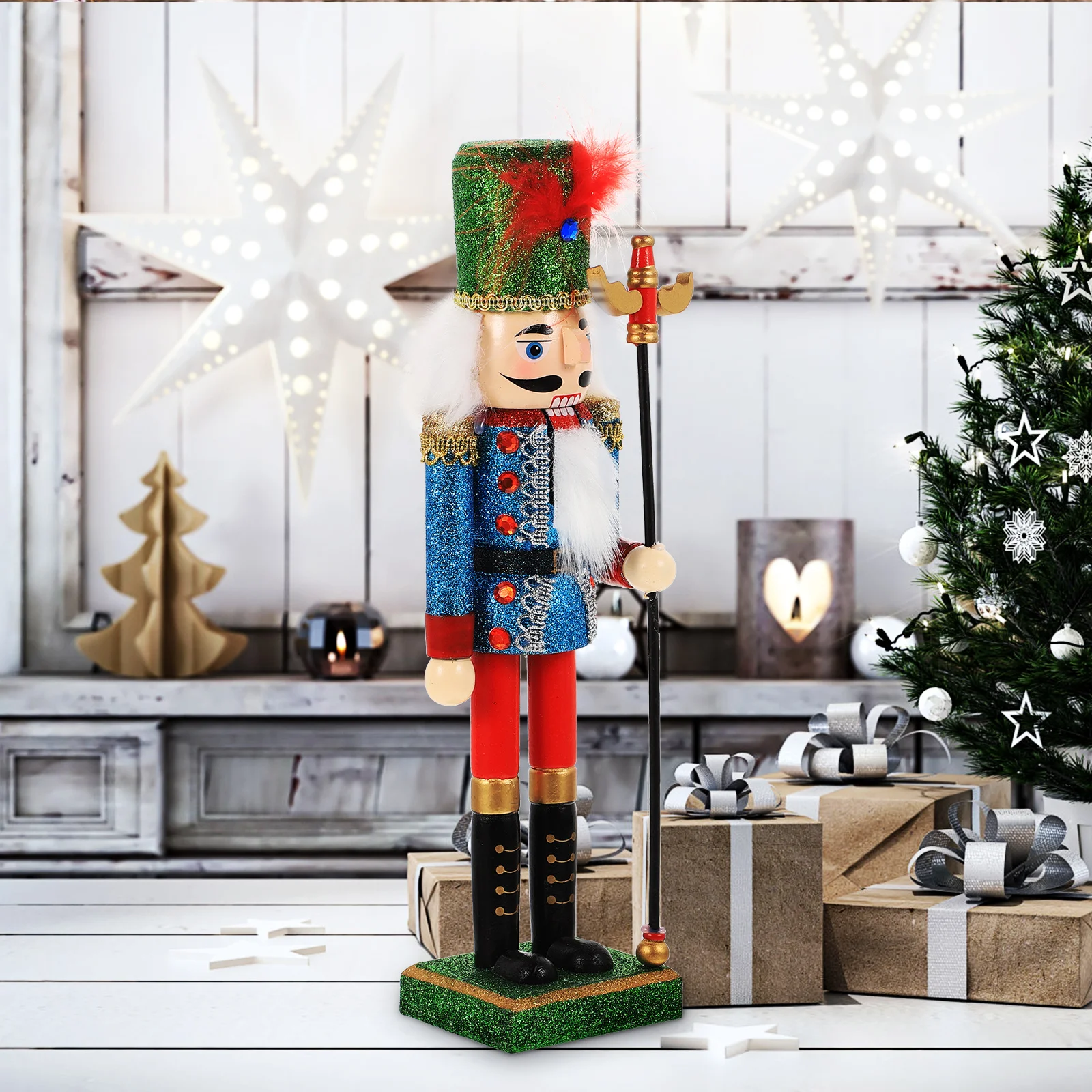 

Nutcracker Ornament Desktop Wood Nutcrackers Gift Interesting Decor Craft Eye-catching
