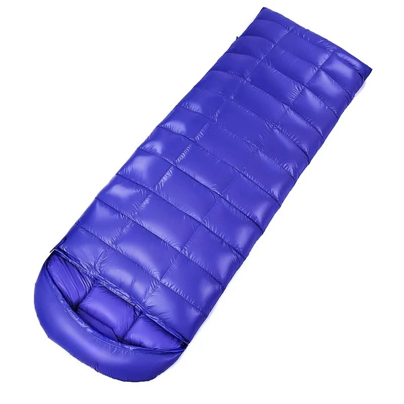 Filling 1200/1500/1800/2000g Ulrtalight Outdoor Camping with Cap Can Be Spliced Adult White Duck Down Envelope Sleeping Bag