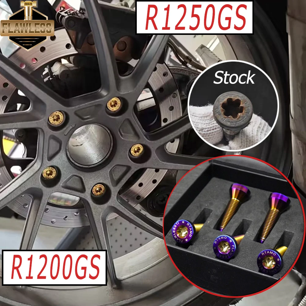 

Титановый болт FLAWLESSTI Gr5, болт ступицы заднего колеса для BMW R1200GS R1250GS C 650 Sport