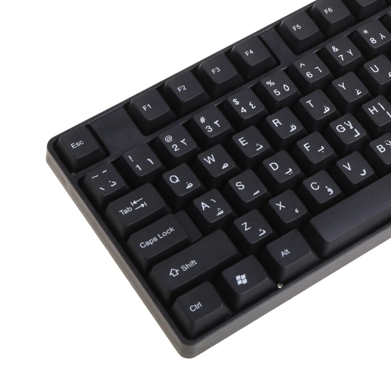 F3ke qualidade com fio usb árabe/inglês teclado bilíngüe para tablet/para pc/la