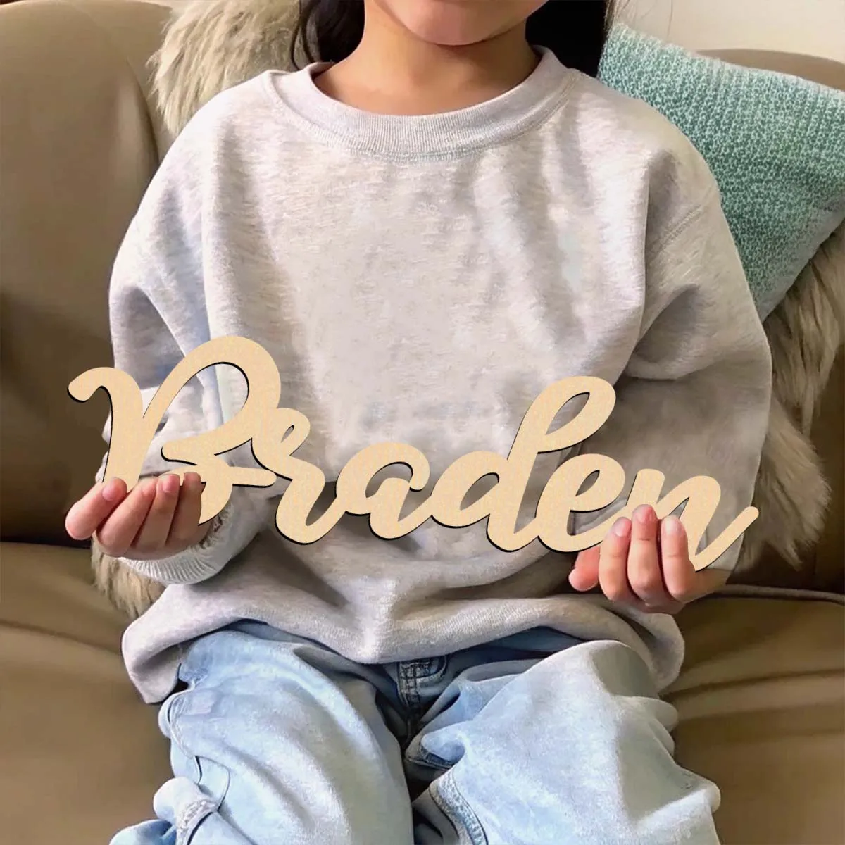 1pc diy braden exemplo texto personalizado decoração de madeira material de madeira sinal de madeira orientação vertical porta pendurado decoração