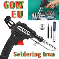 EU 60W Electric Soldering Iron Gun 180-480 ℃ Temperature Automatic Send Tin Gun Tin Gun Soldering Welding Repair Tool