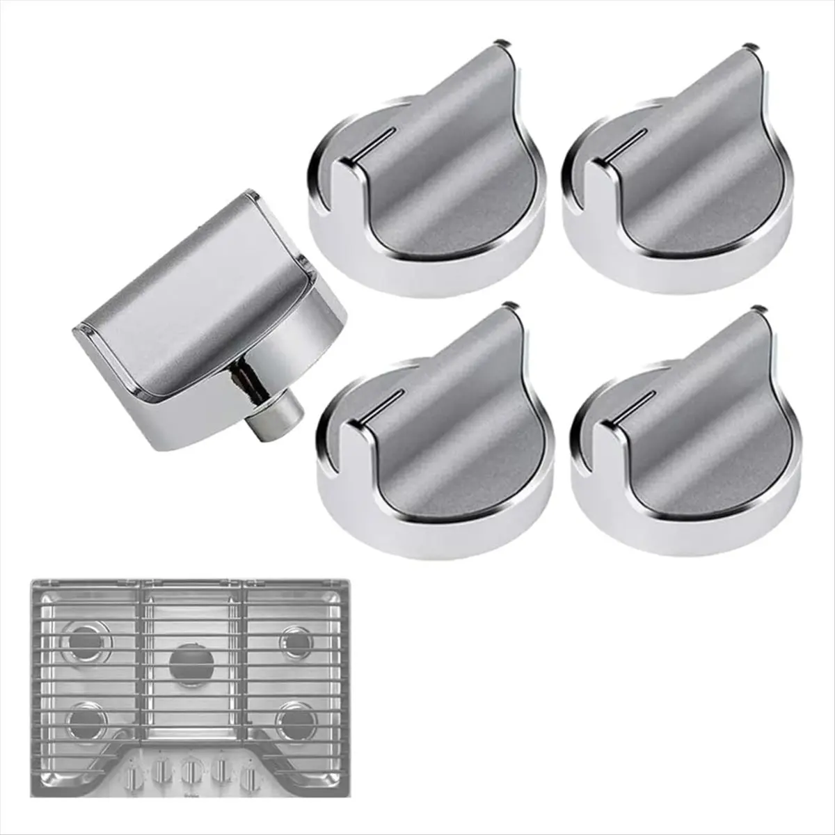 2026 Trend W10594481 Gas Stove Knobs Replacement for Range/Oven-Control Knob Replaces Ap6023301 Wcg97Us6Ds00 Knob 5Pcs